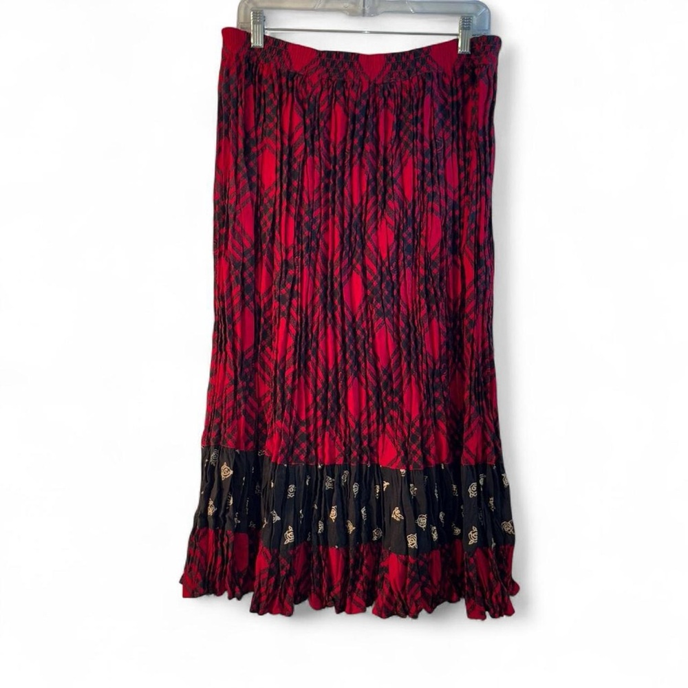 Wrangler vintage Red and Black Maxi Skirt